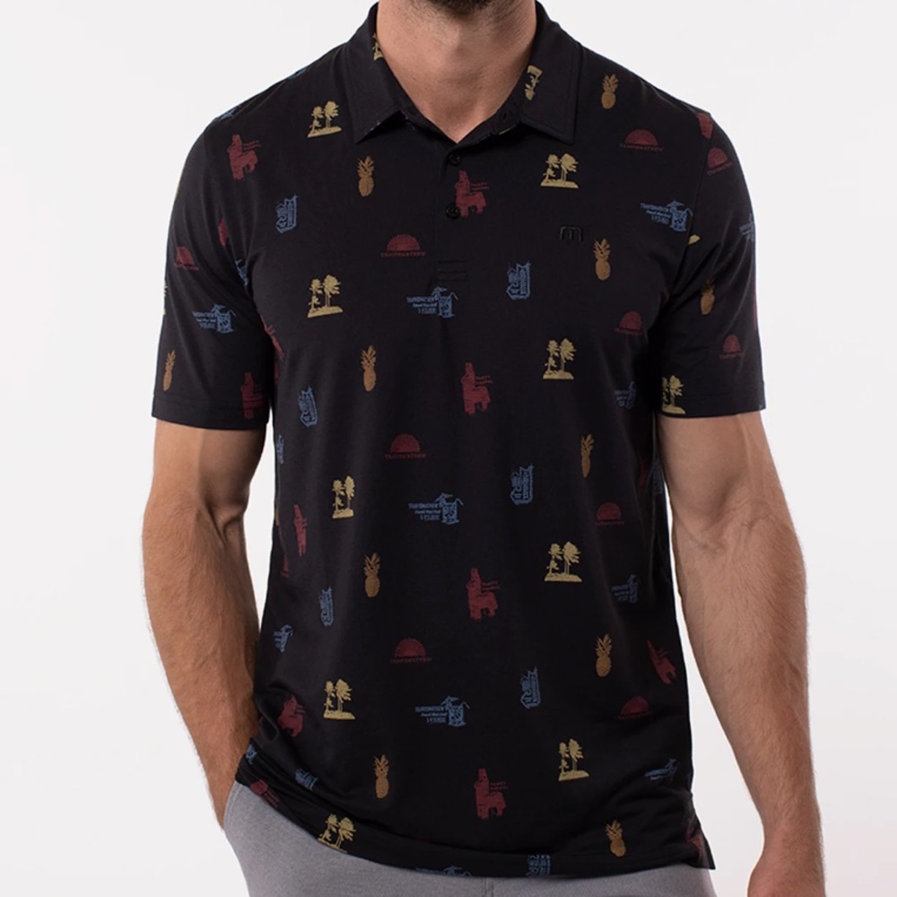 New Travis Mathew Polo Natures Finest Black Large L